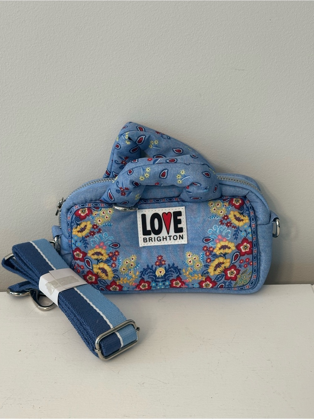 BRIGHTON Bandana Love Crossbody Bag NWOT